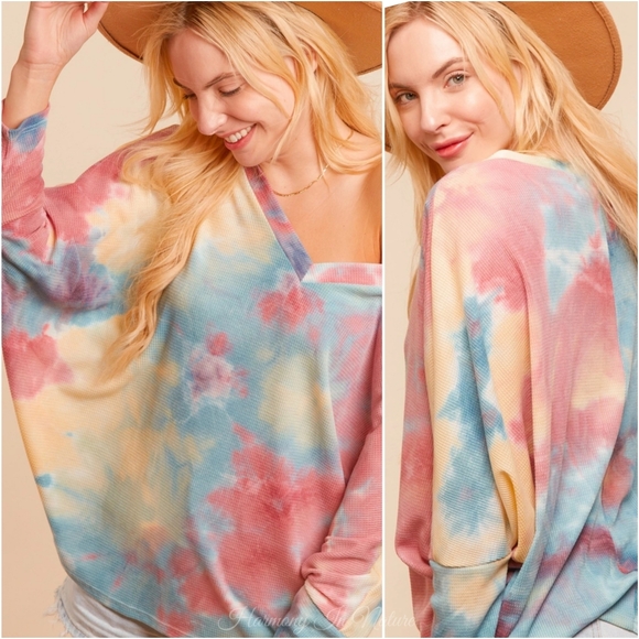 Thermal Dolman Tie Dye Top - Picture 2 of 8